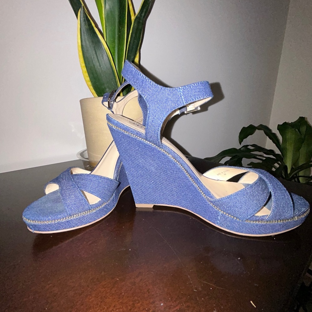 Denim wedge Heel Sandal
